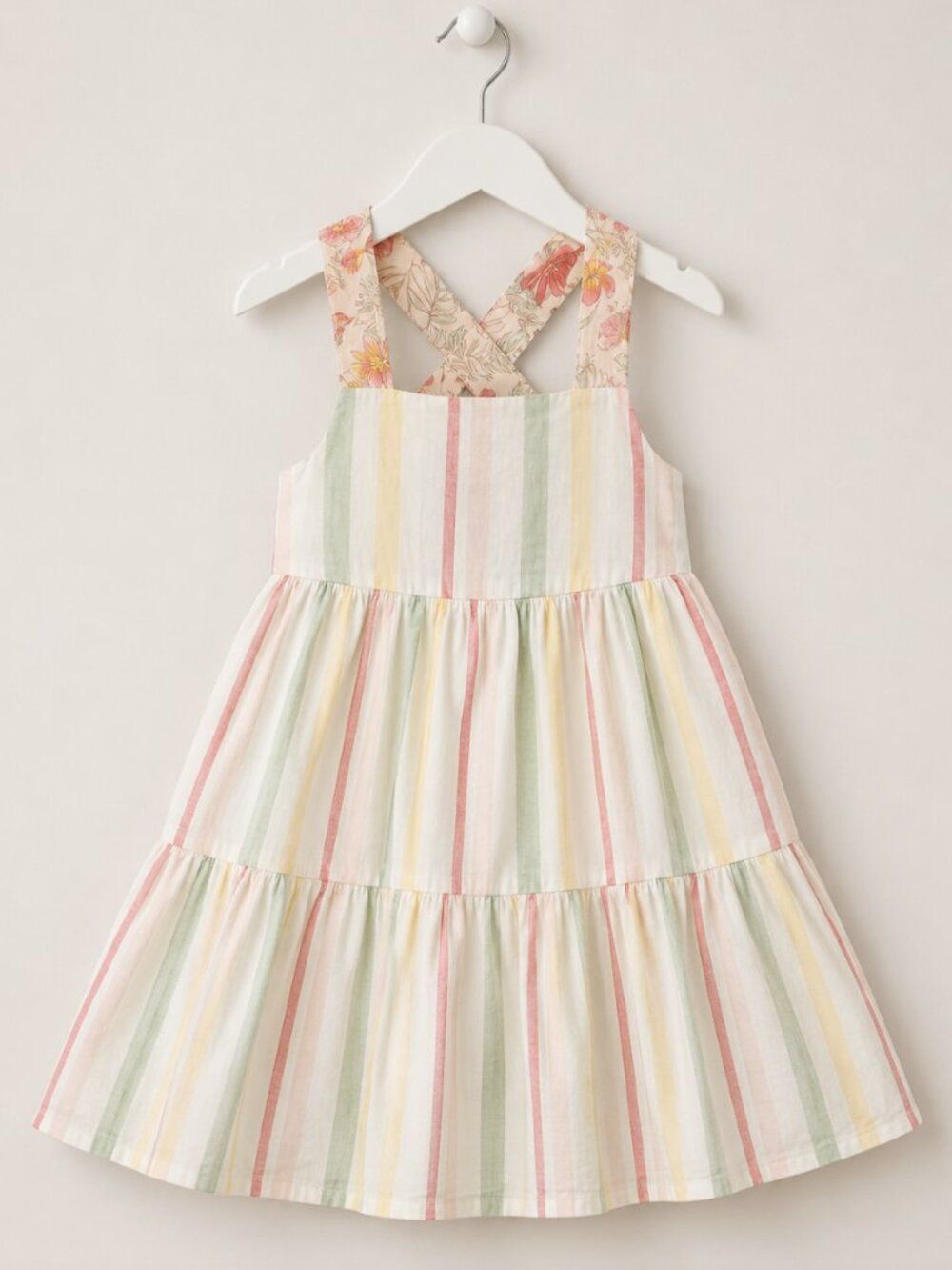 Cupcakes & Cashmere Girls’ Tiered Stripe‎ Dress - Girls Size 5
